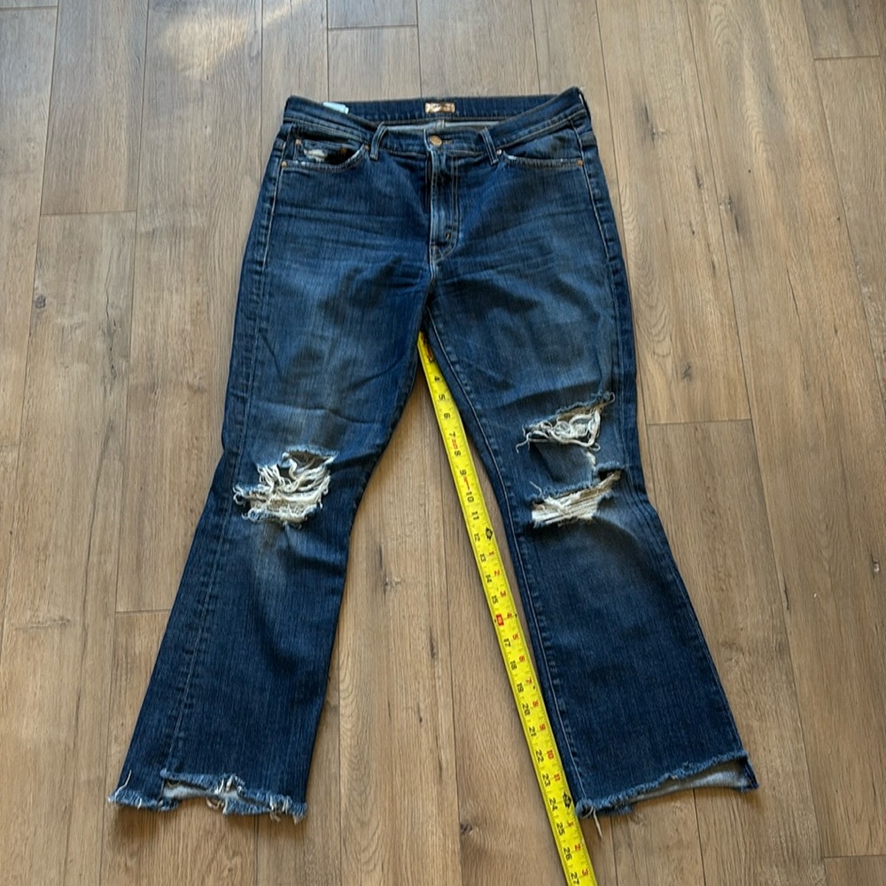 EUC Mother denim Insider Crop Step Fray